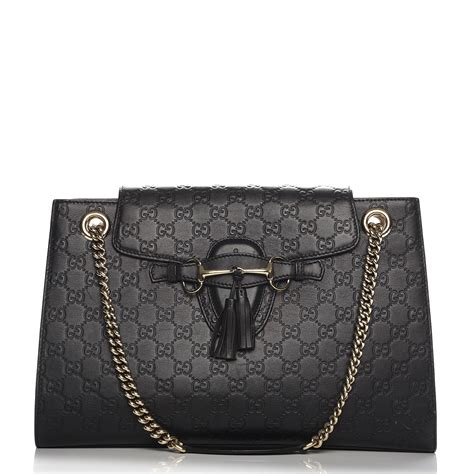 gucci black shoulder bag on chain|gucci shoulder bag price.